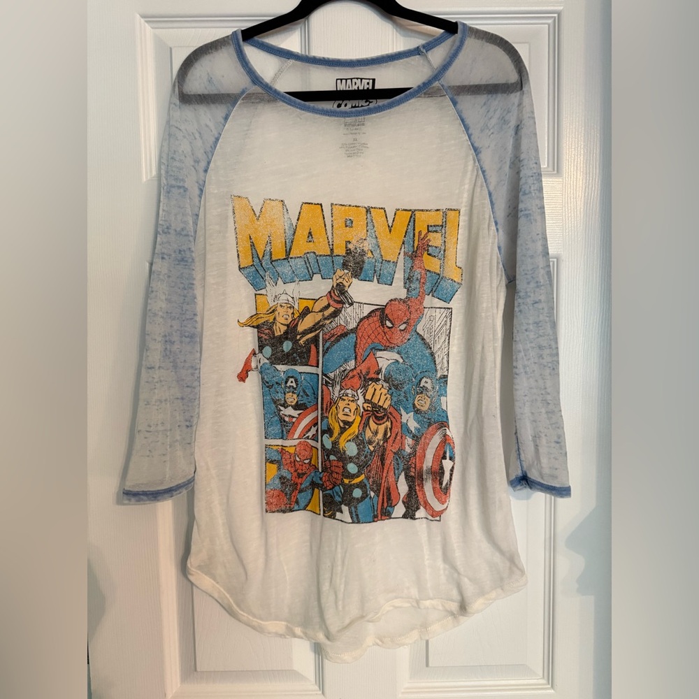 Marvel Comics Light Blue Graphic Tee
